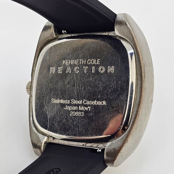 Kenneth Cole Reaction Men's Watch 42mm Black Dial New Plastic Bands New Battery - Picture 7 of 13